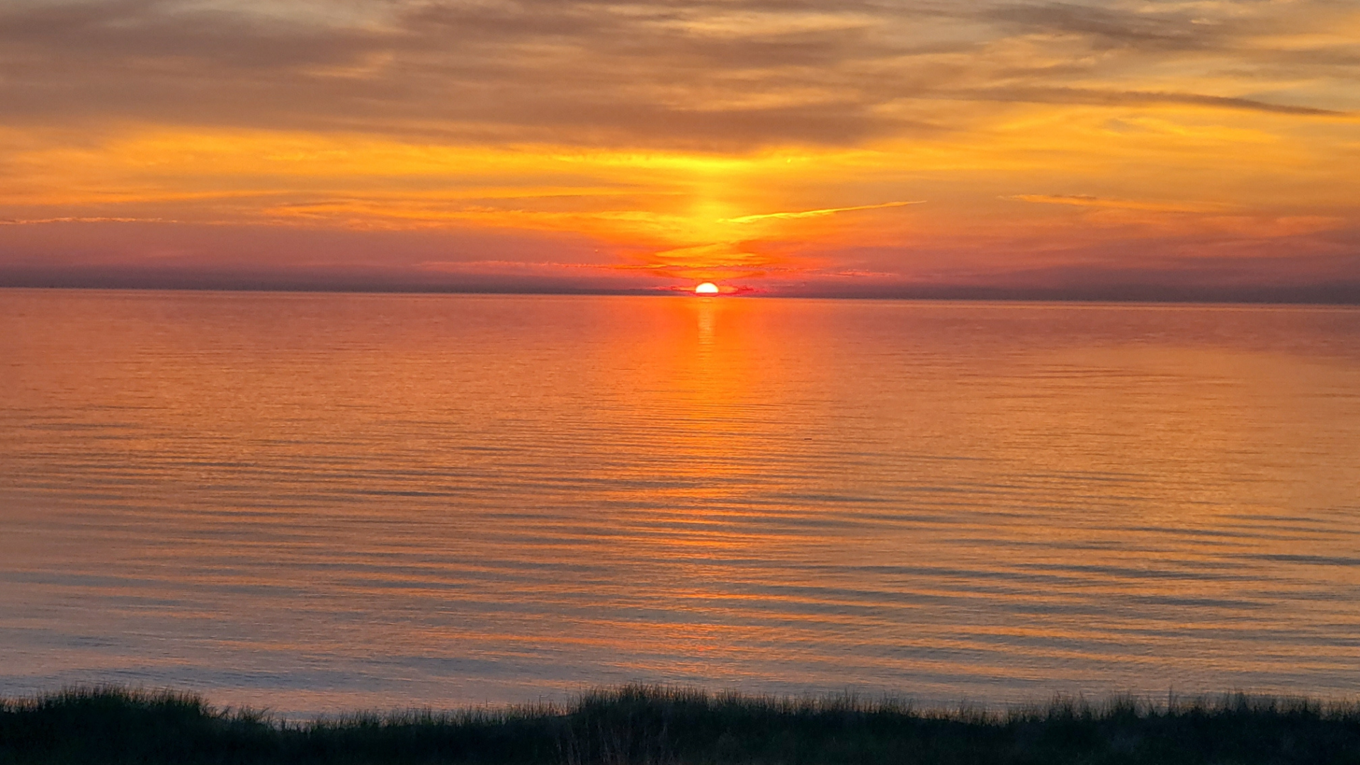 Sunset over Lake Michigan