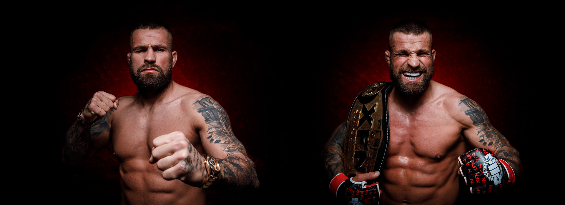 Portraits of MMA fighters right before and immediately after their fight - Karlos Vémola