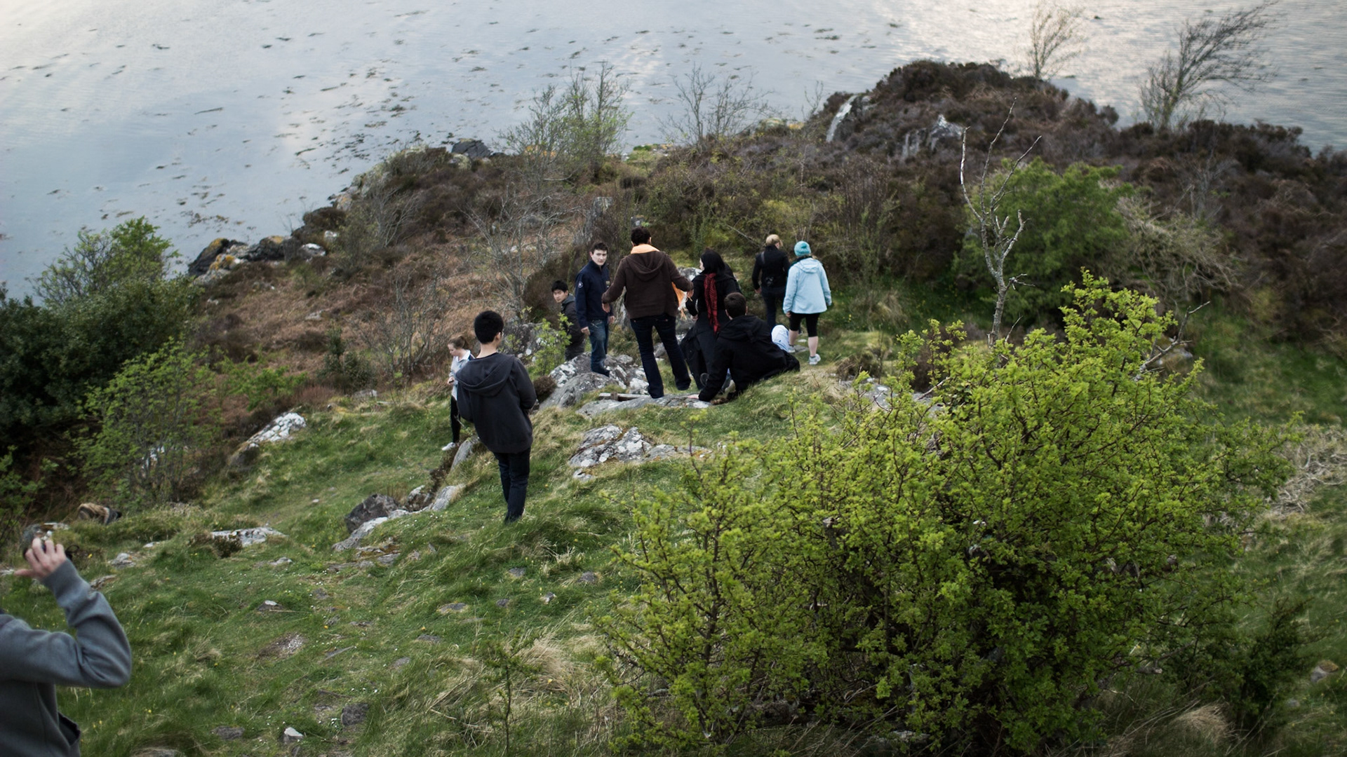 Heading back before the tide rolls in