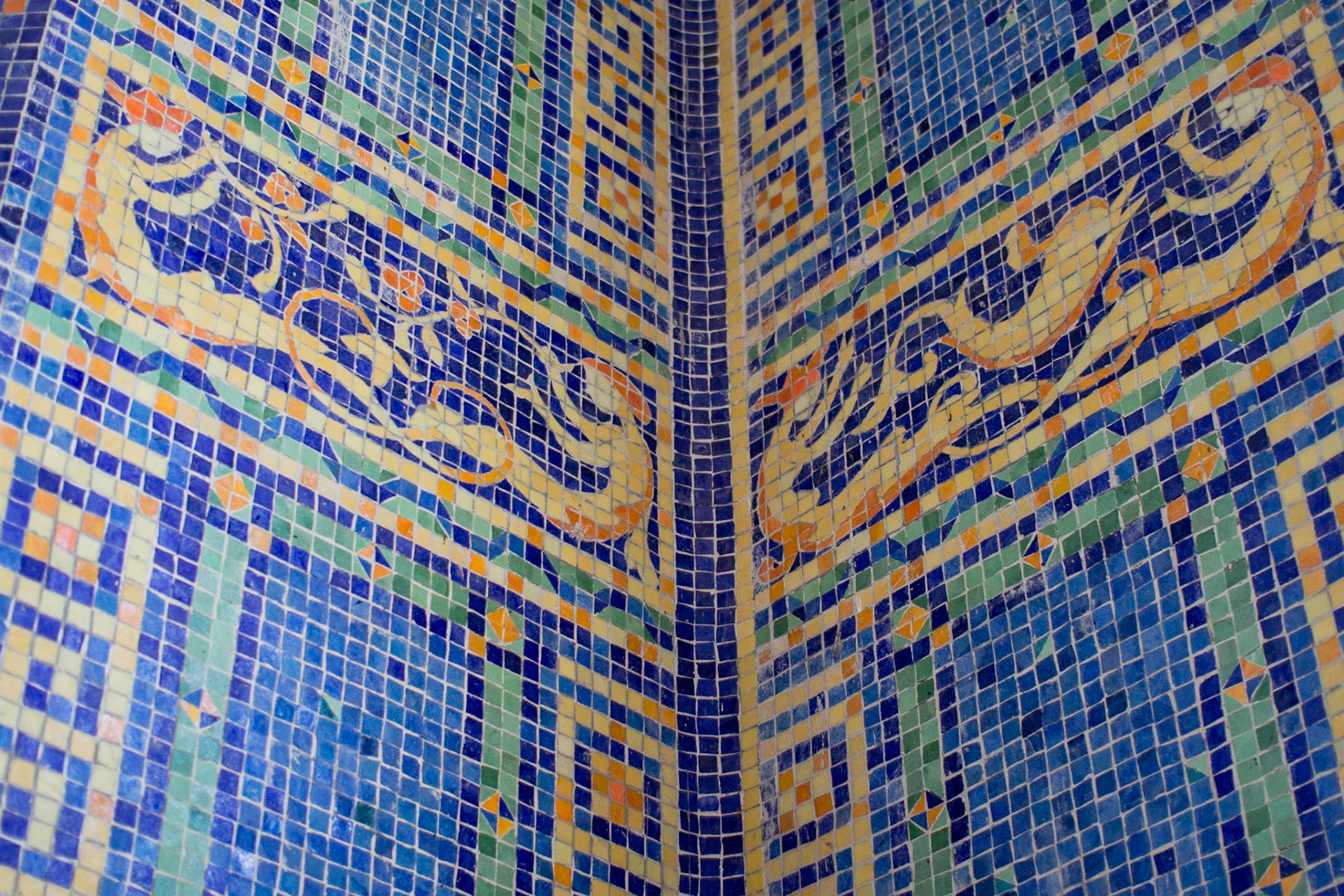 Italian Glass Tiles in Indoor Pool at Hearst Castle