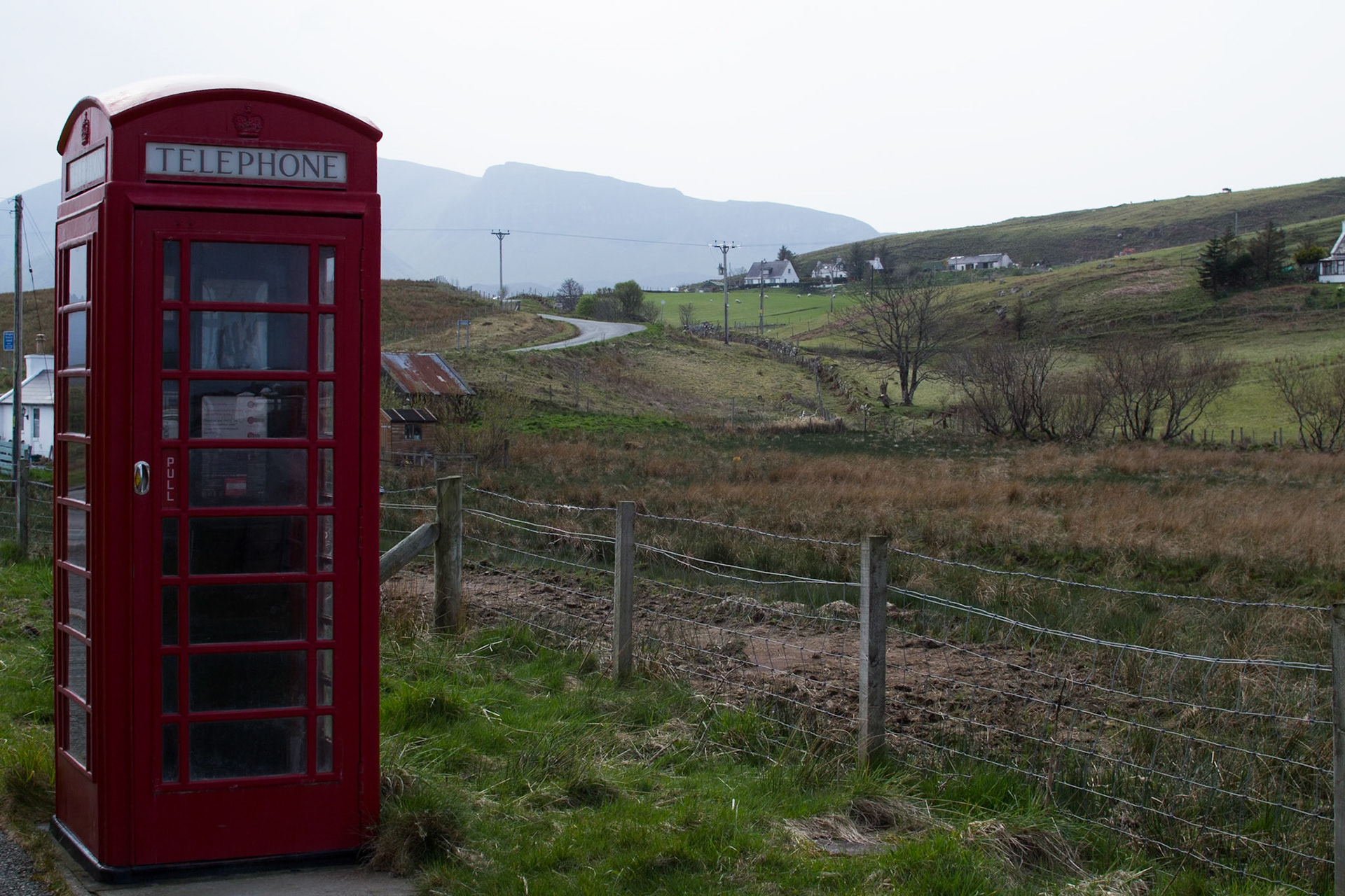 Phonebooth in the middle of somewhere