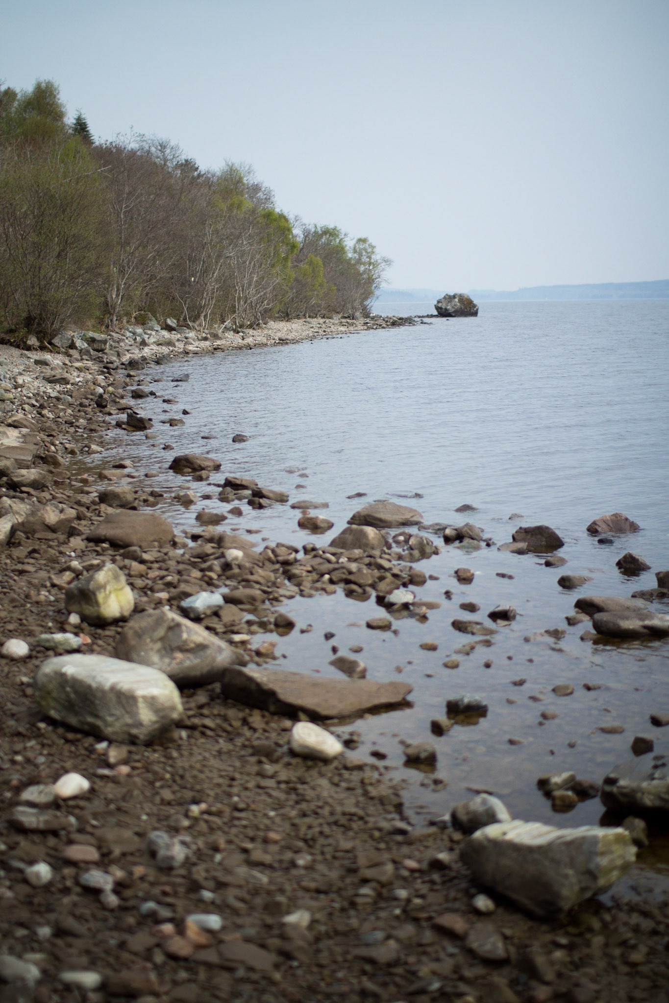 Rocky shore of Loch Ness