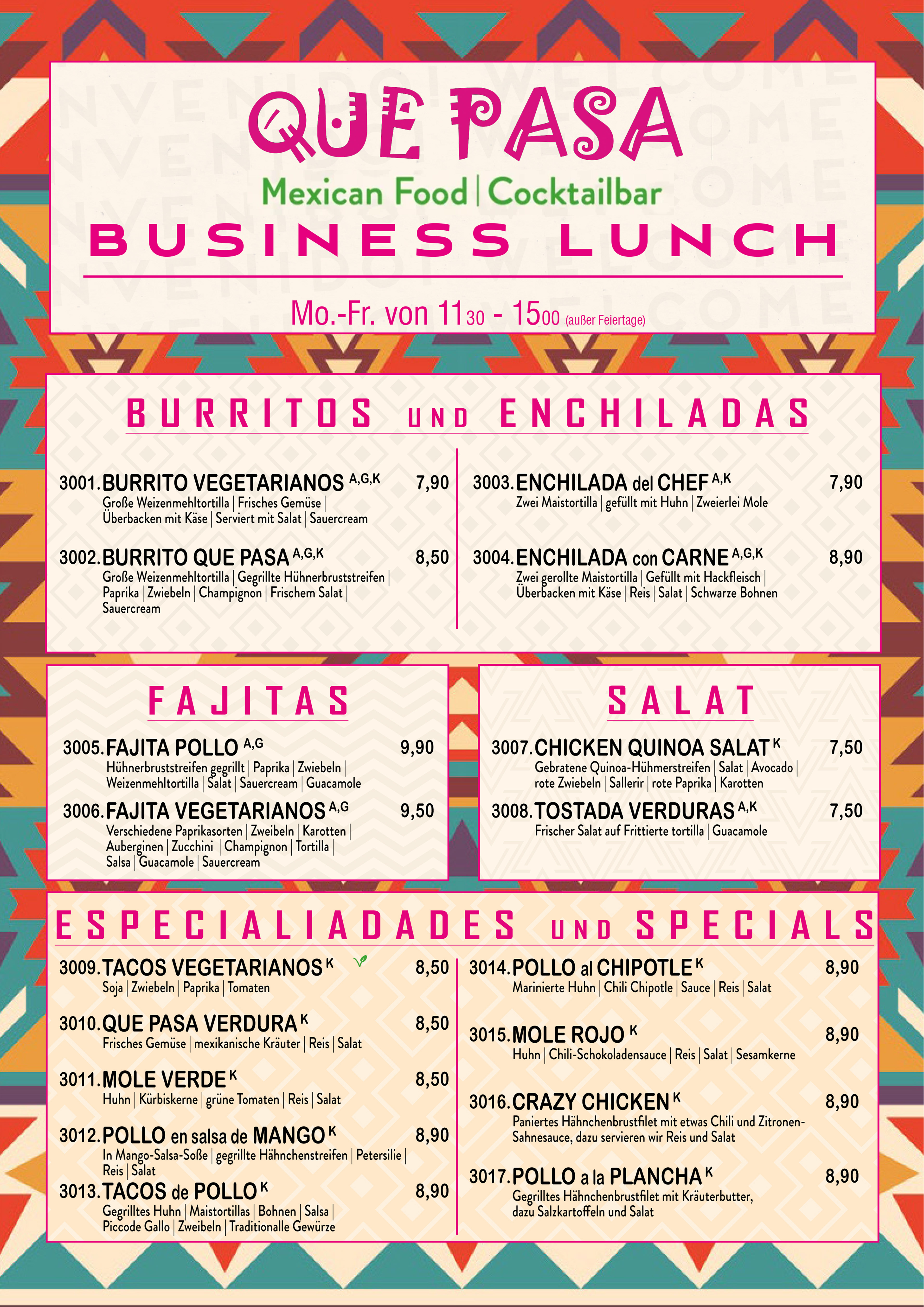QuePasa Business Lunch