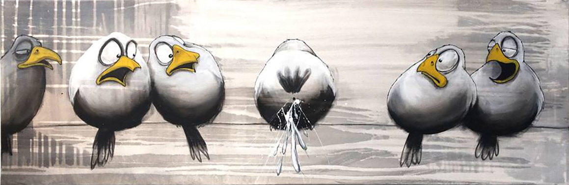 Kackvogel // Acryl auf Leinwand