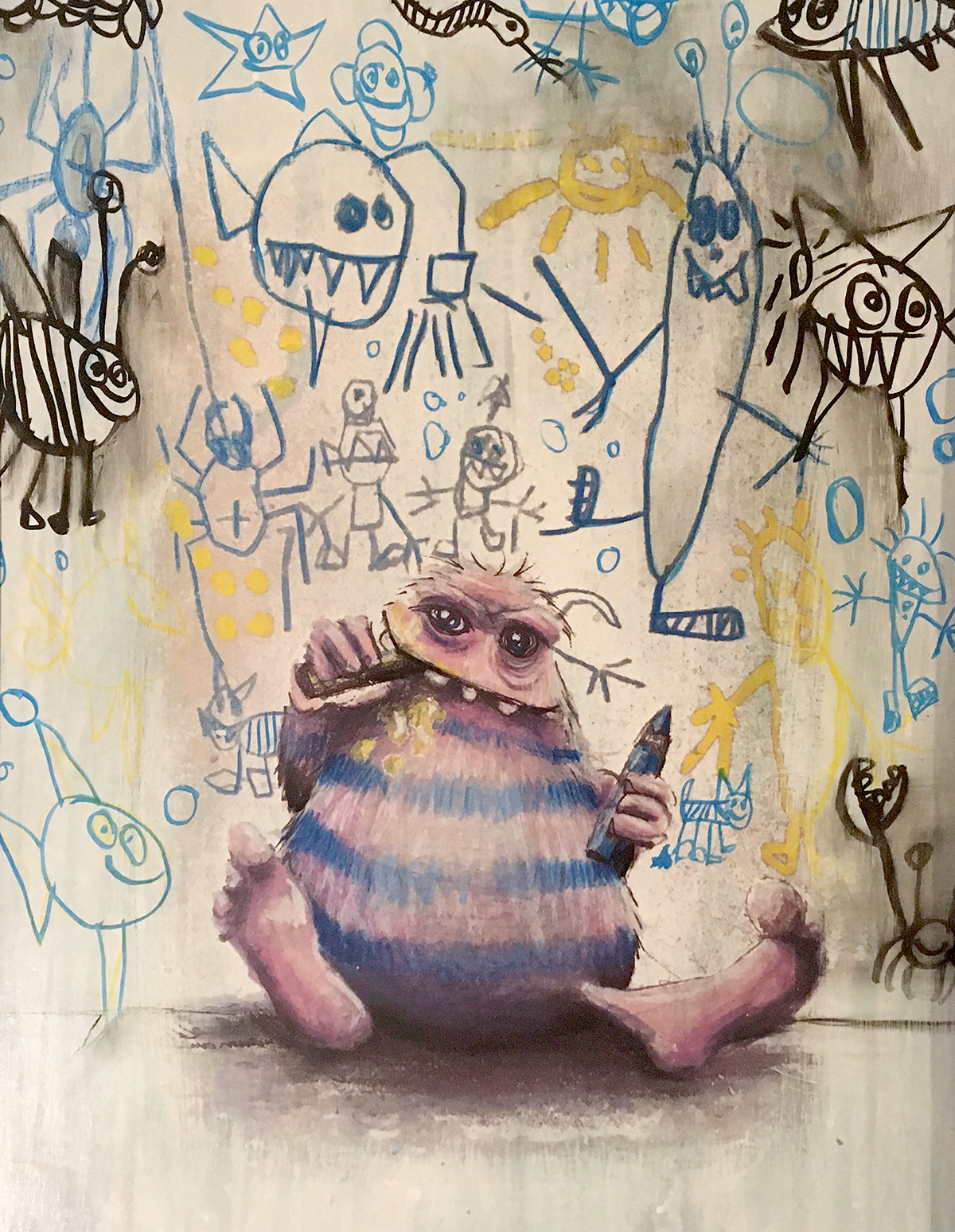 You Paint What You Are, The Younger // Acryl, Transferdruck auf Holz