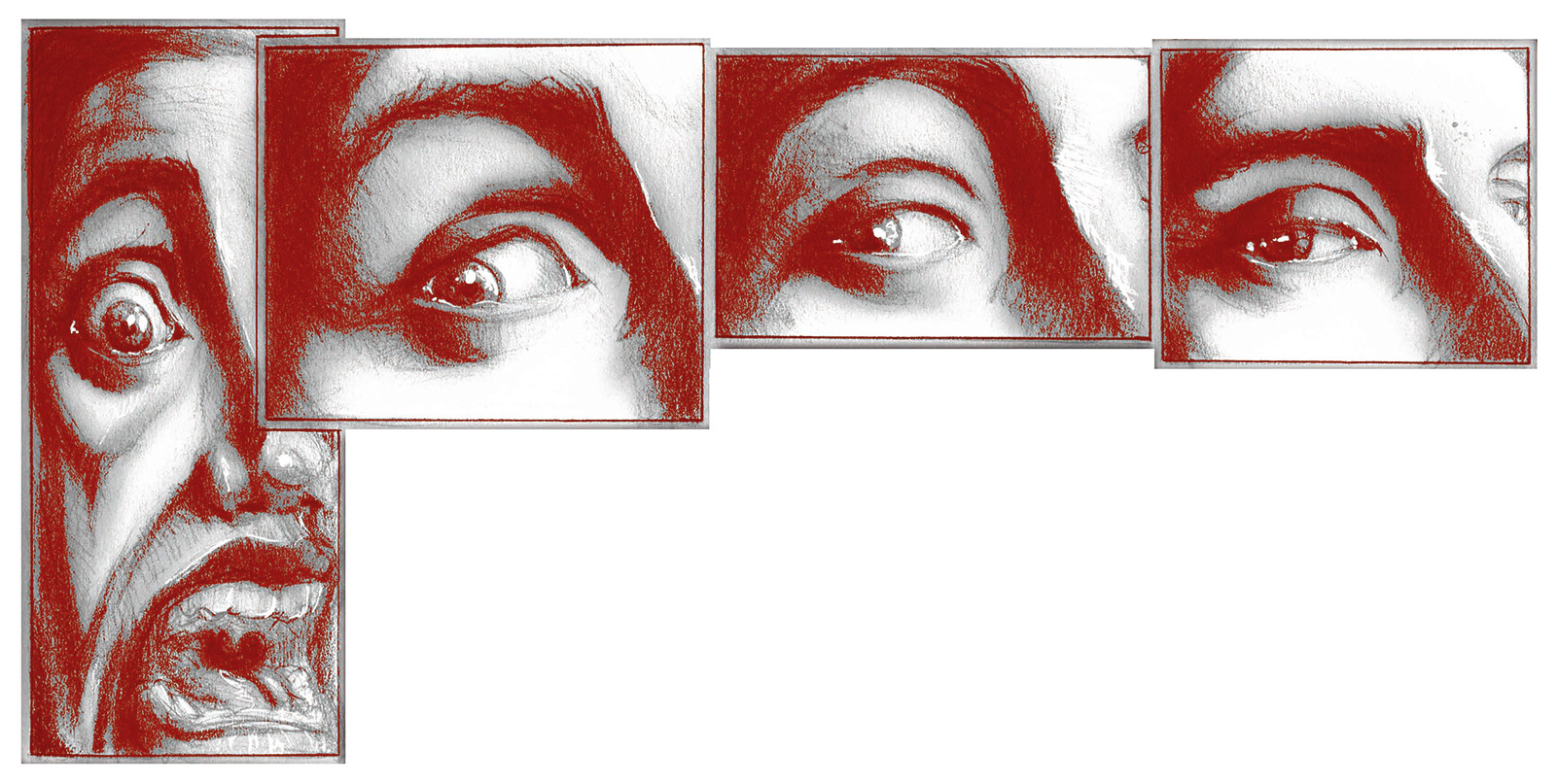 Scream // Bleistift, Kreide auf Papier