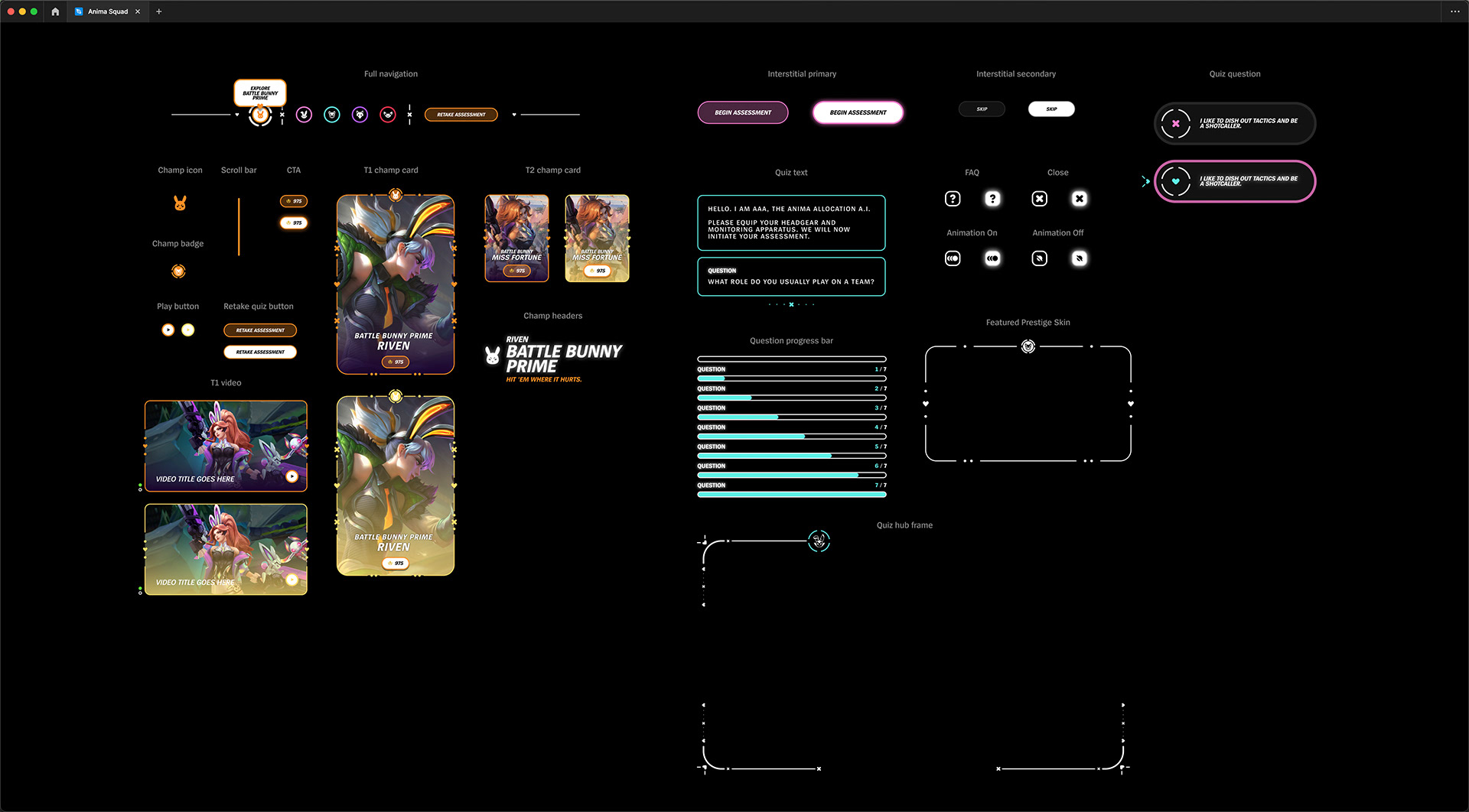 Riven components