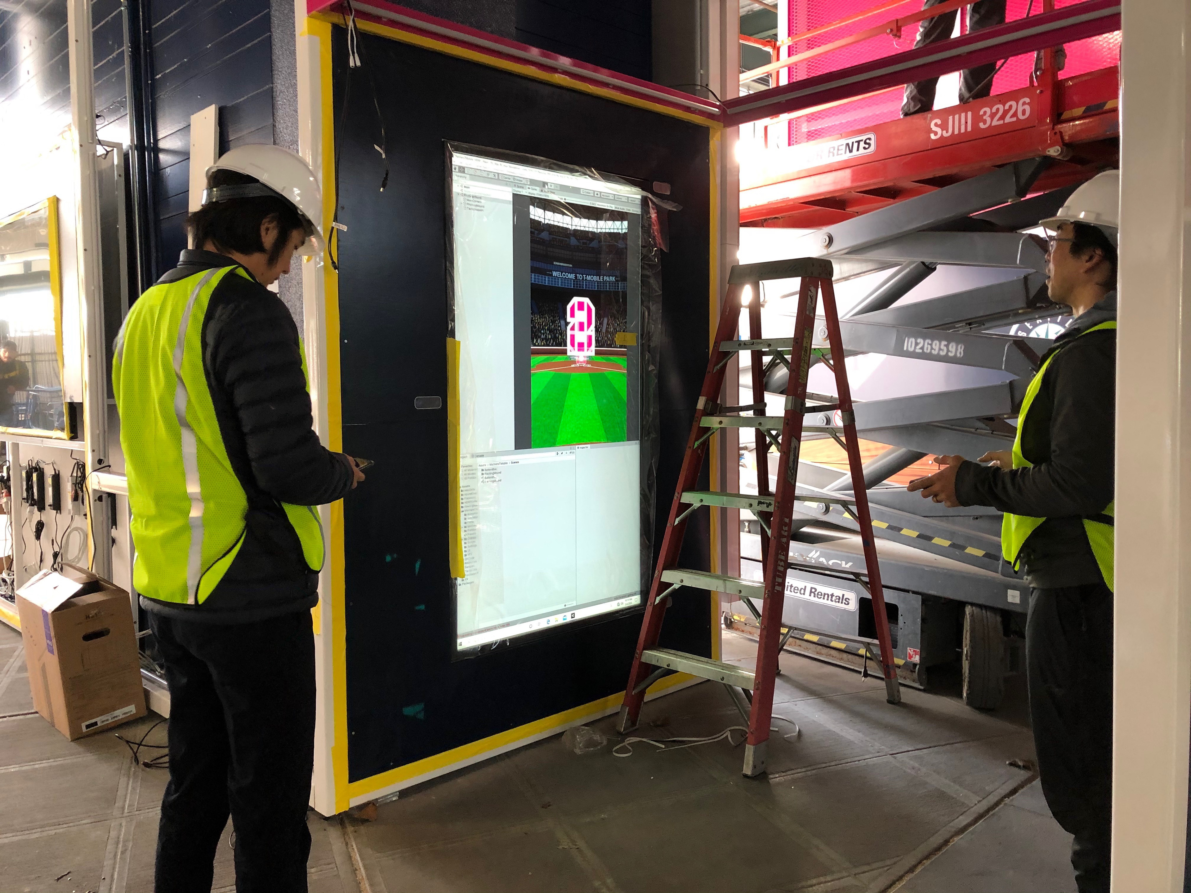 Installing and QA at T-Mobile Park
