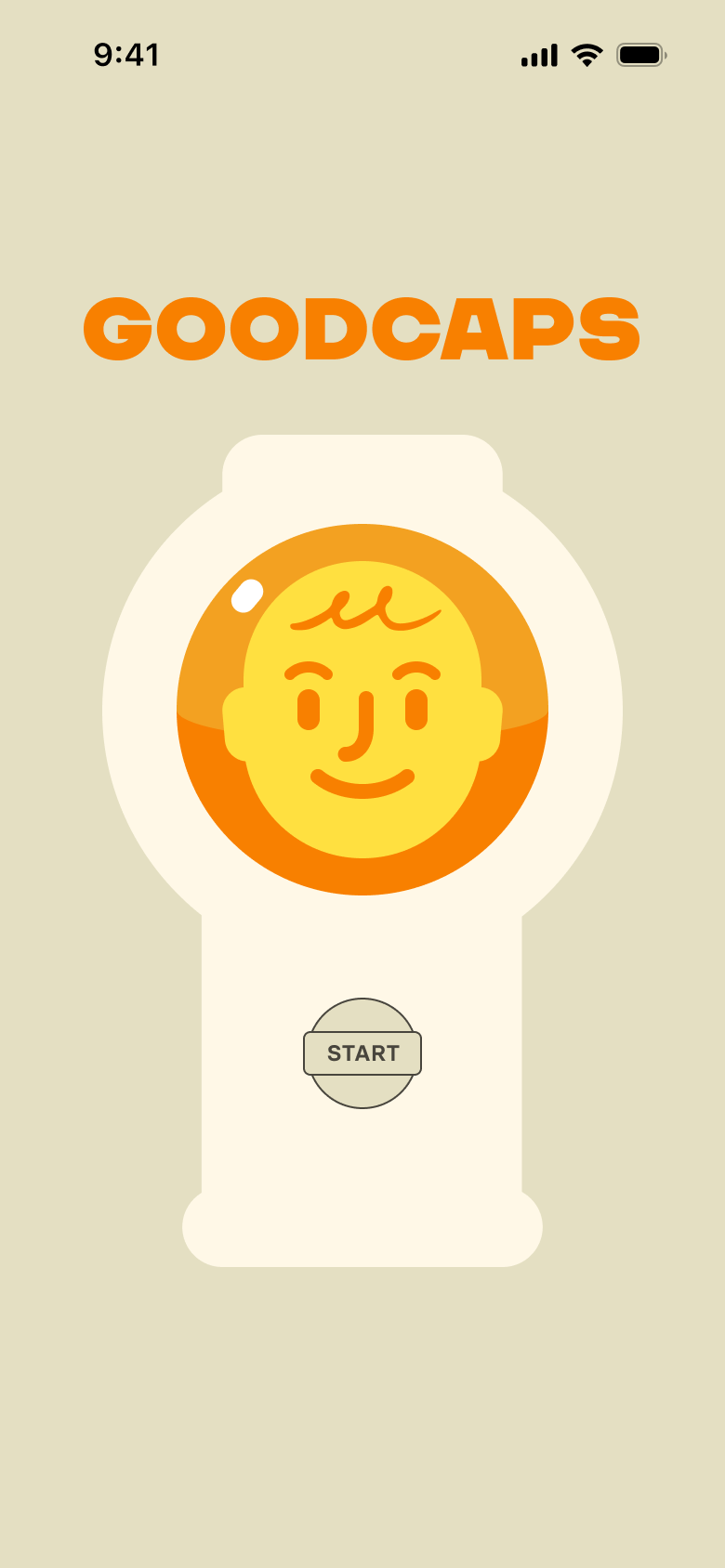 Onboarding start screen