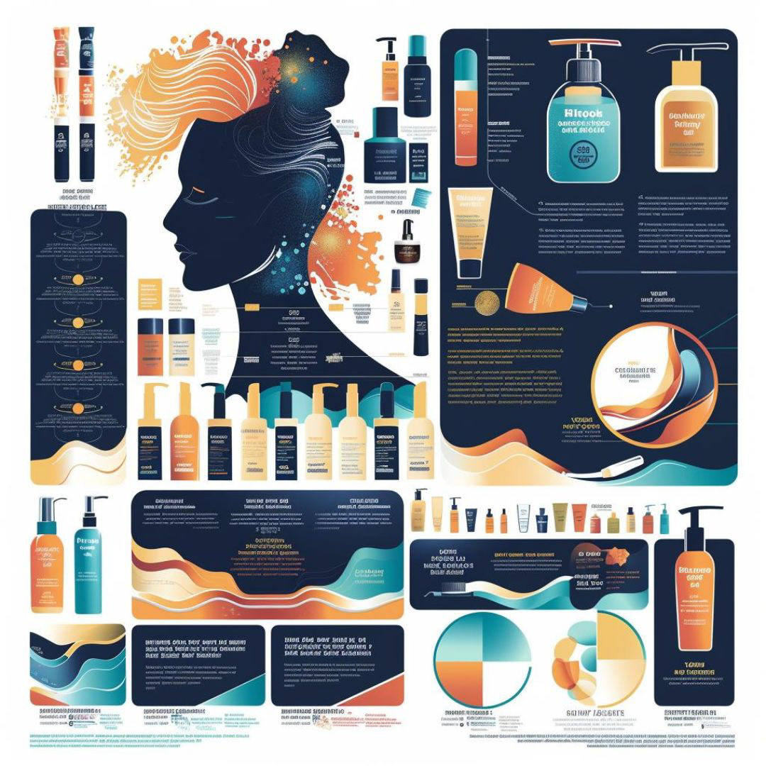 Create an infographics for a hair product company.