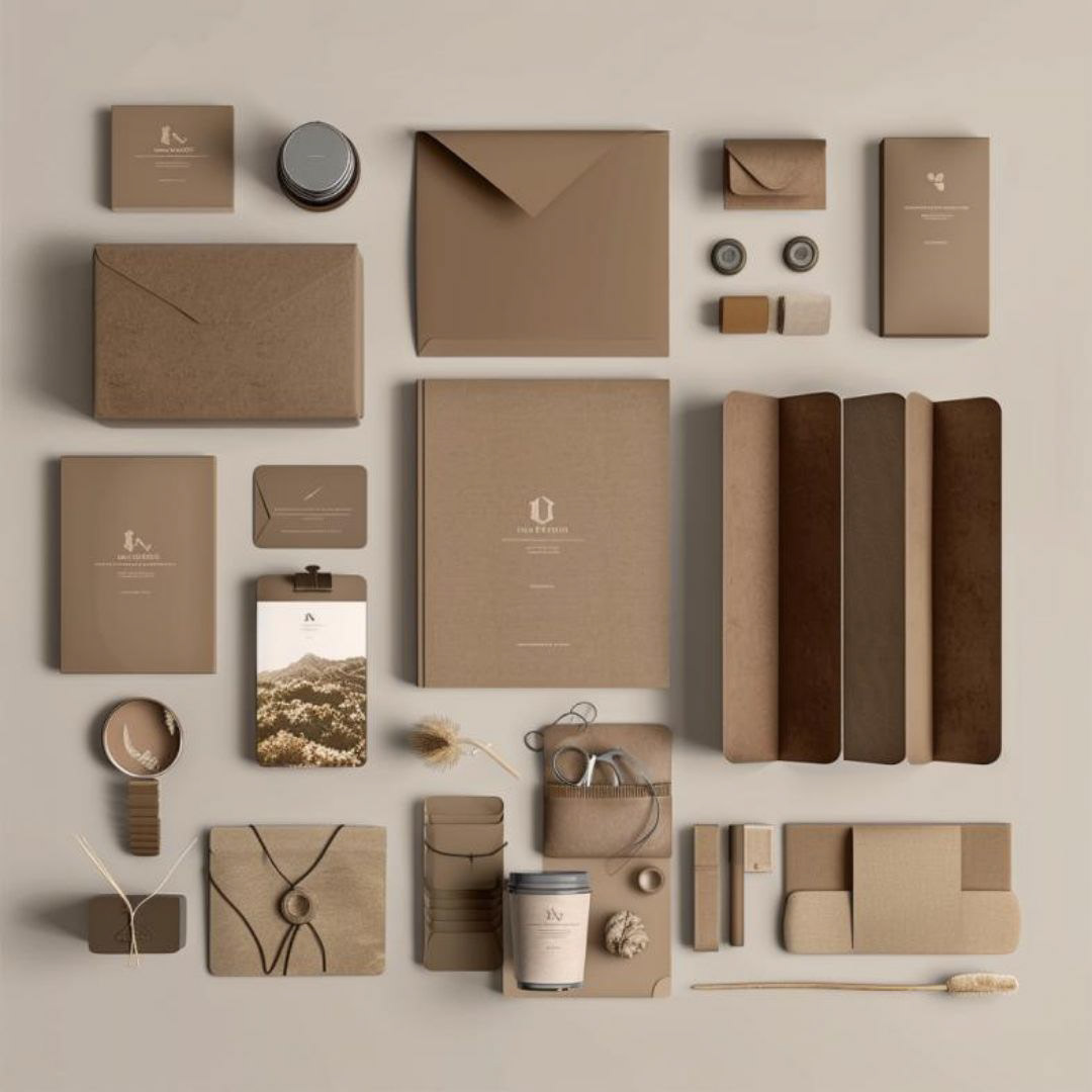 Create a beautiful branding presentation for a company with brown branding.