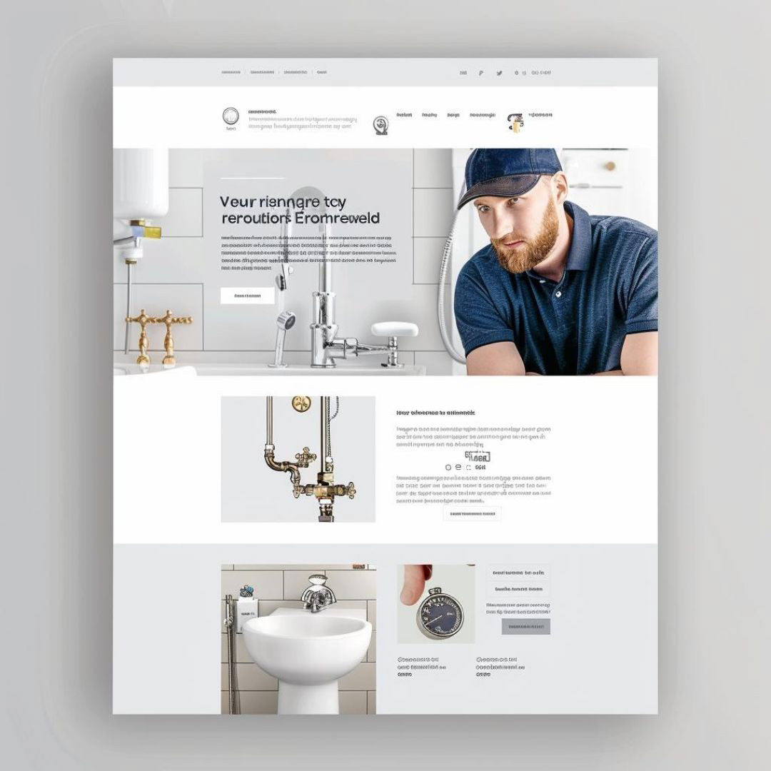 Create a landing page for a plumbing company.