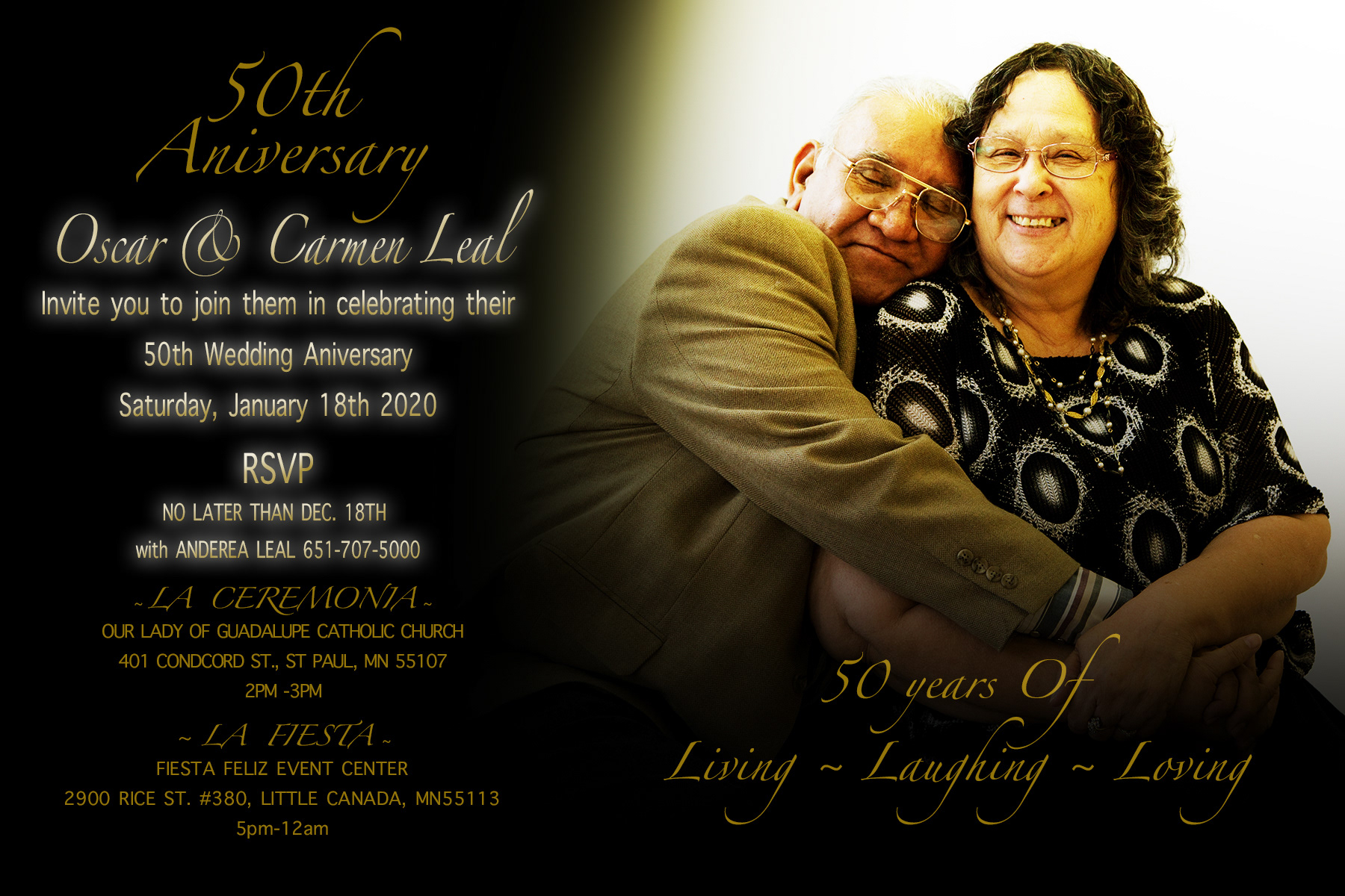 50th Wedding Anniversary Invite