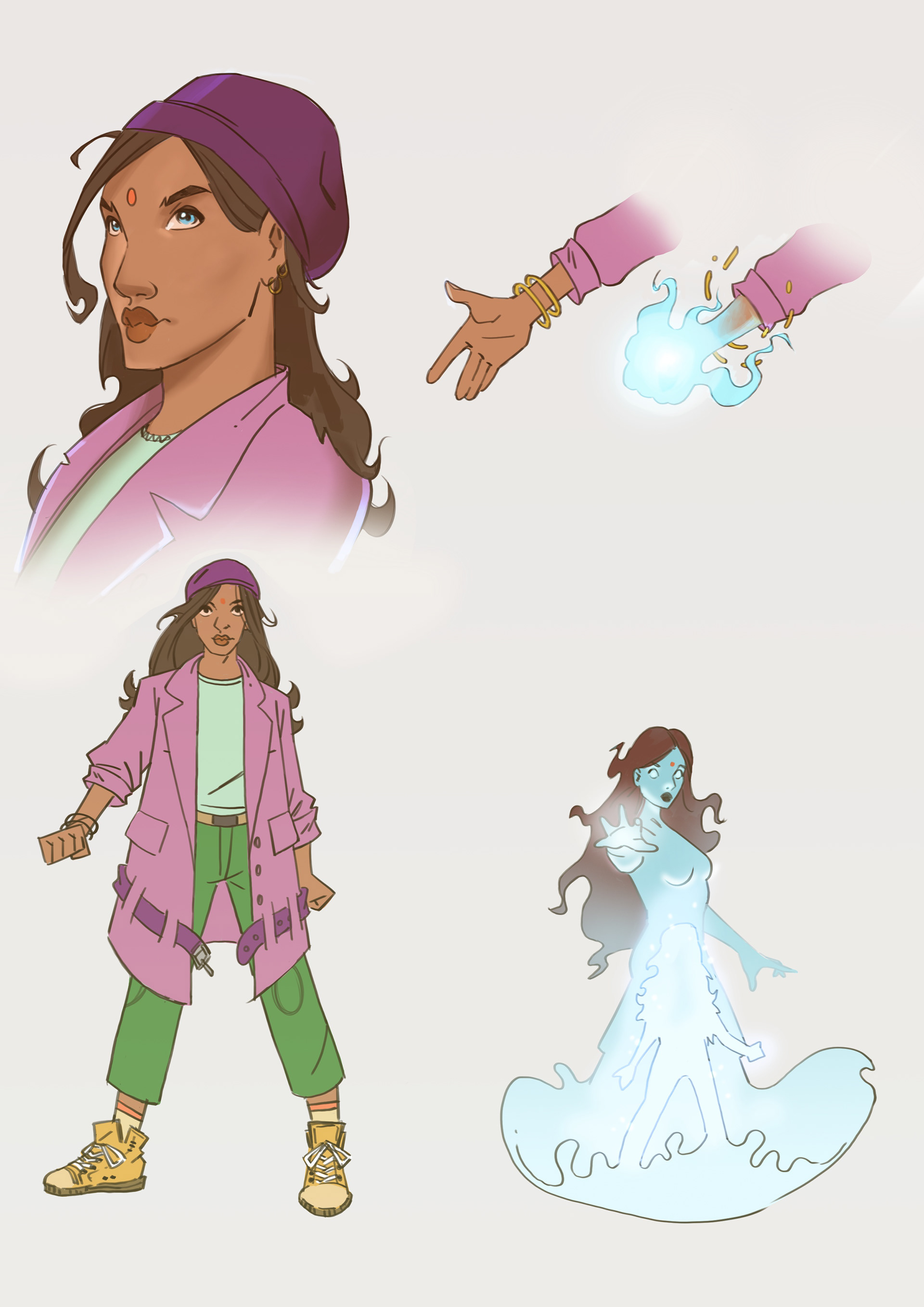 Sunny Character Design Color