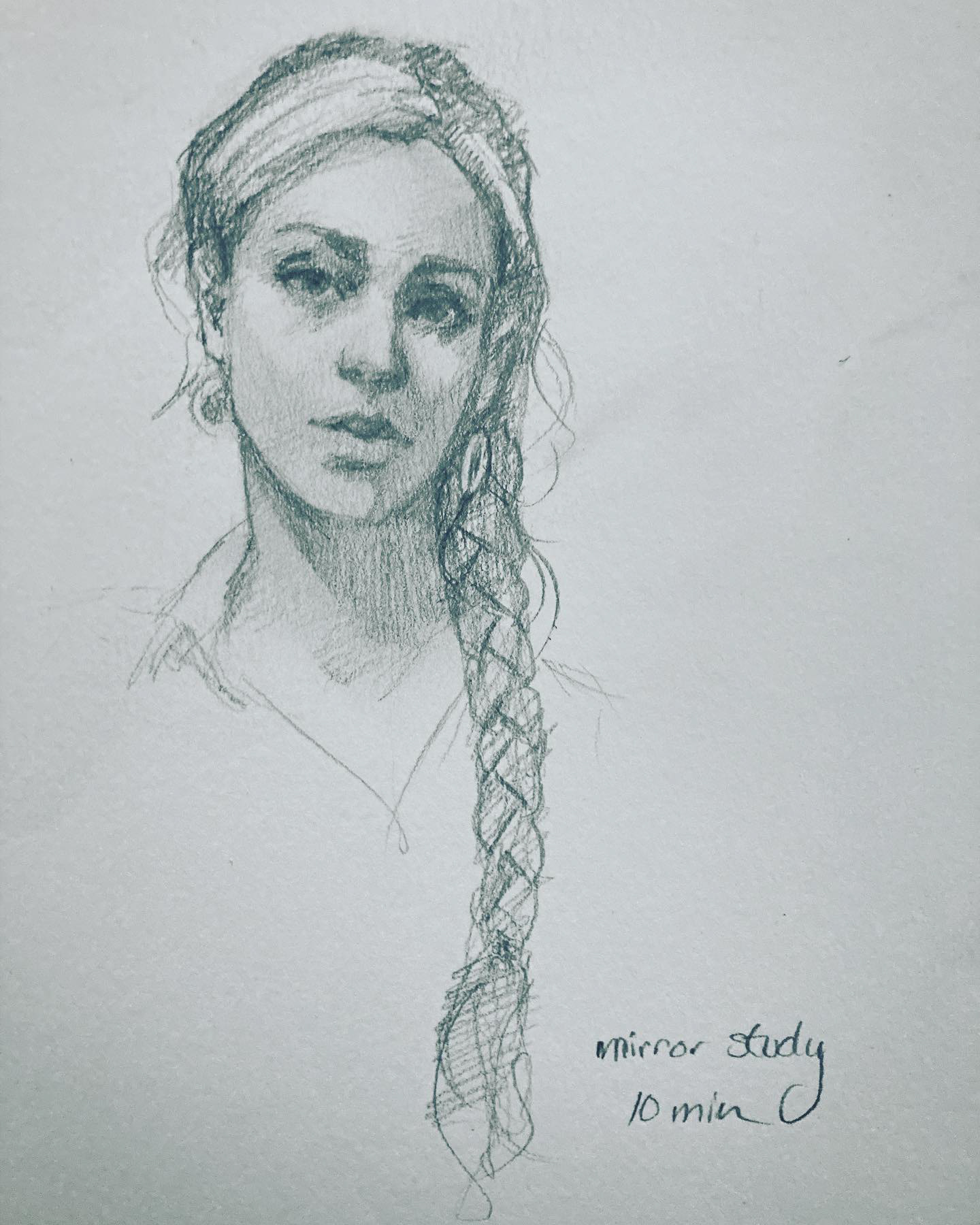 Mirror Study in graphite *sold*