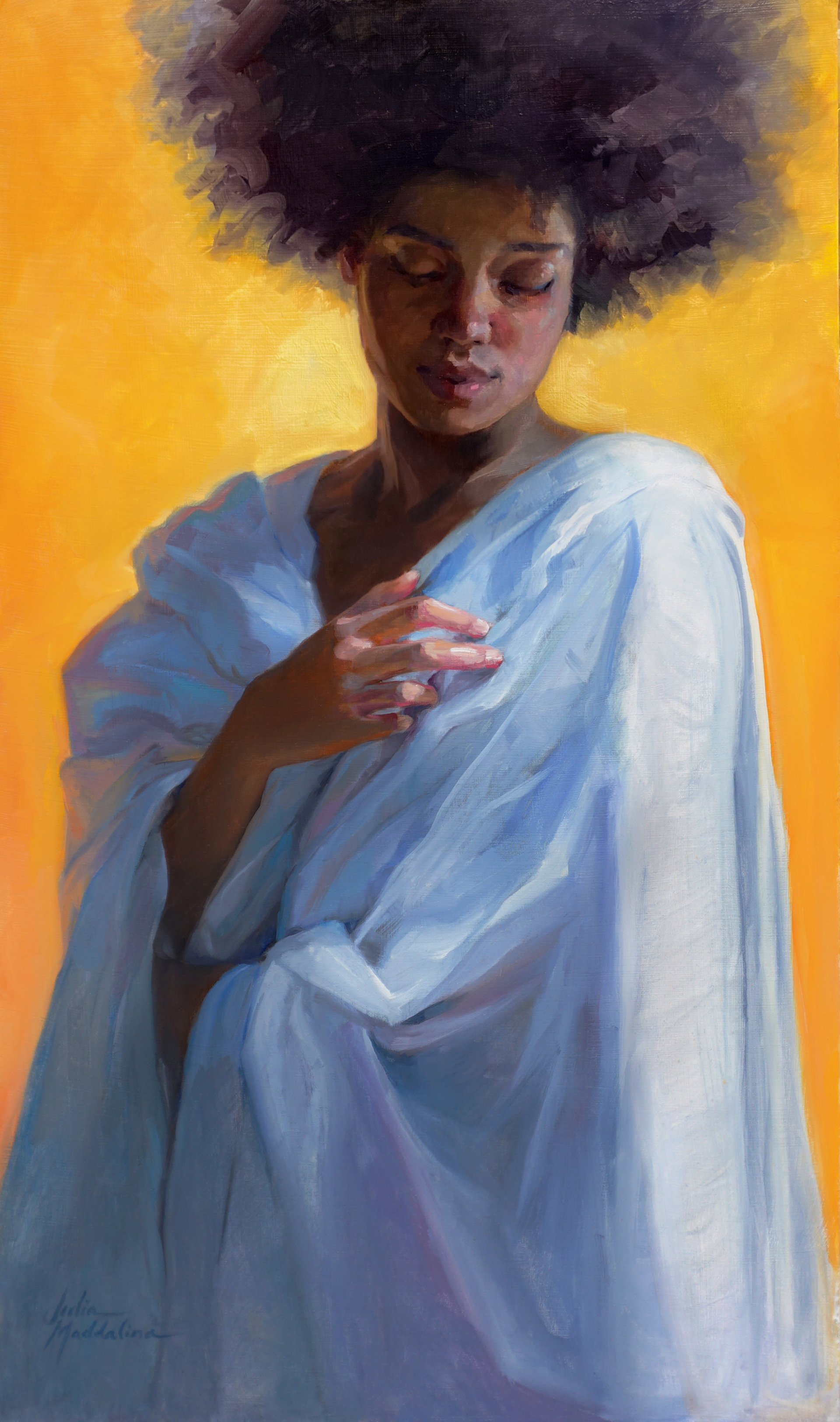 "Gentle Radiance", Oil on board 14x24"