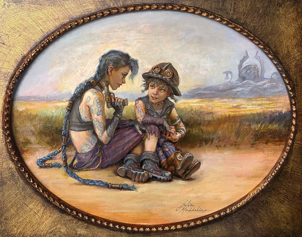 Ode to Childhood Idyll, 15x11", Oil on Panel. *Sold*