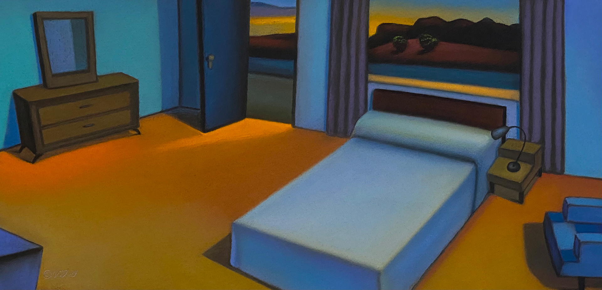 Twilight Motel - Soft Pastel by Victoria Taylor-Gore, SOLD