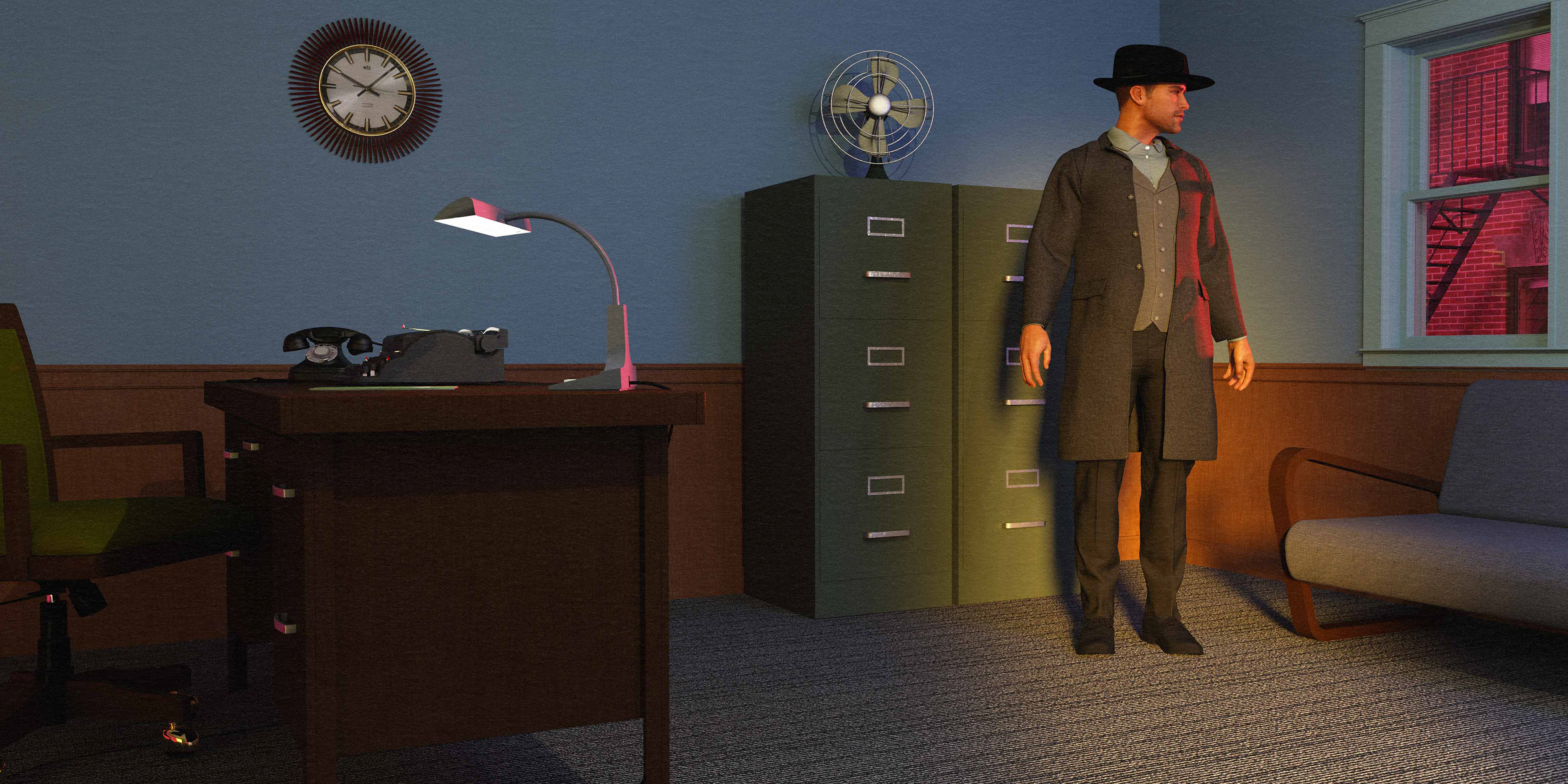 The Detective - Digital Image by Victoria Taylor-Gore