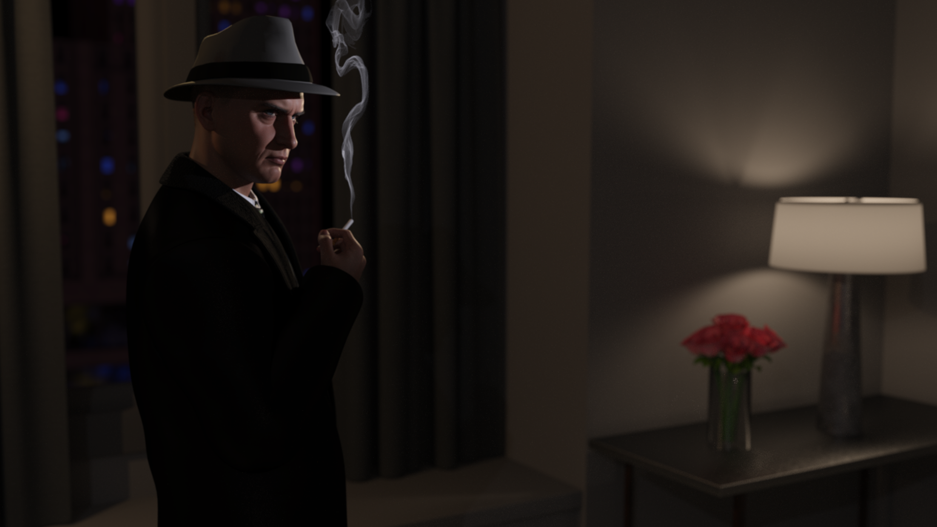 The Detective - Digital Image by Victoria Taylor-Gore, 2024. I created this with Daz3d, and no AI was used. 