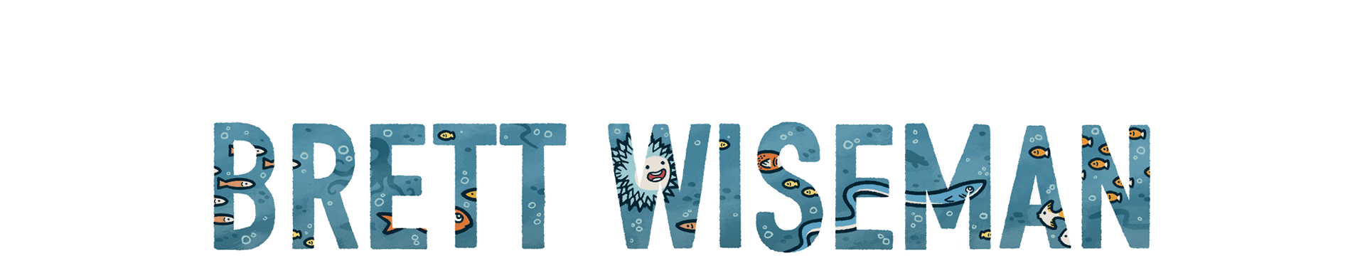 Brett Wiseman logo under water