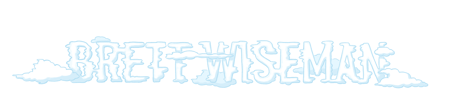 Brett Wiseman logo as clouds