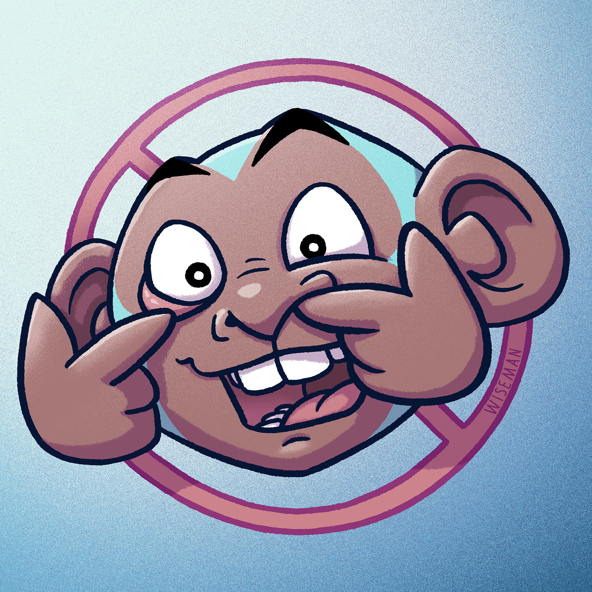 monkey picking nose