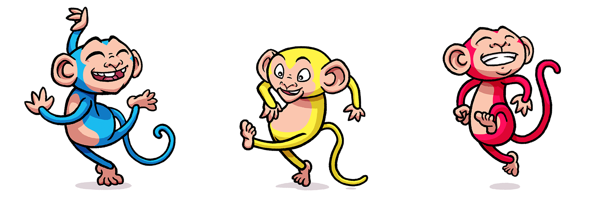 three dancing monkeys