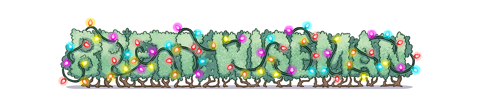 Brett Wiseman logo as Christmas tree