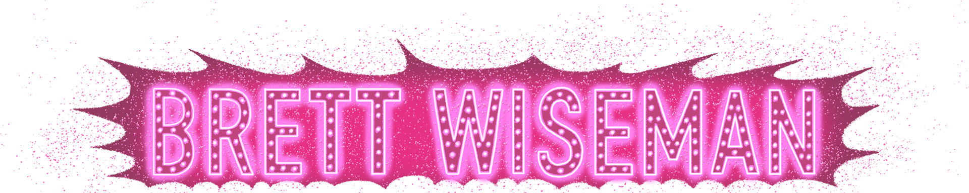 Brett Wiseman logo as bright sign