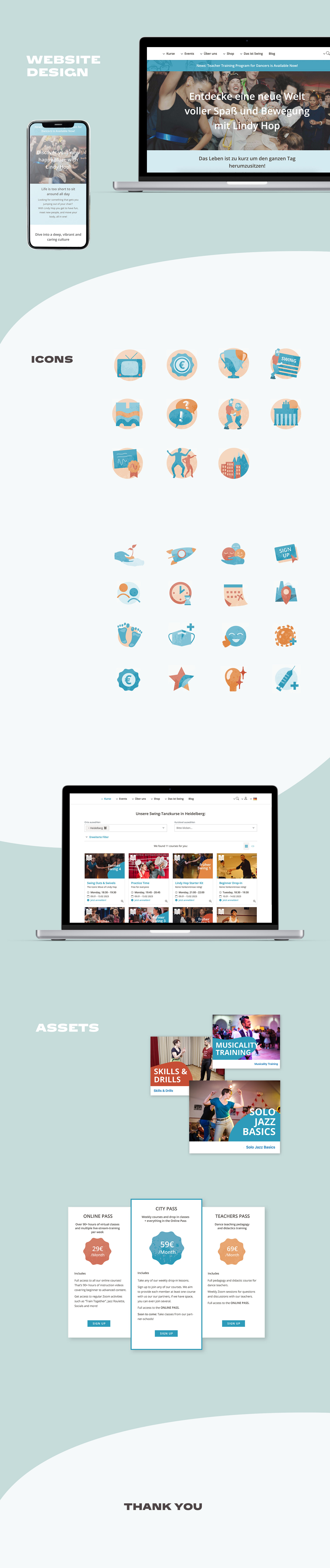 Freelance Projekt, Website Icon Design für Lindy Hop Tanzschule Heidelberg