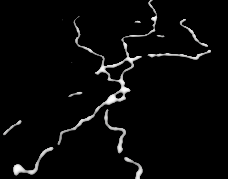 "Jackson Pollock" style stringy splatter meant to be stacked randomly to make interweaving splatters.