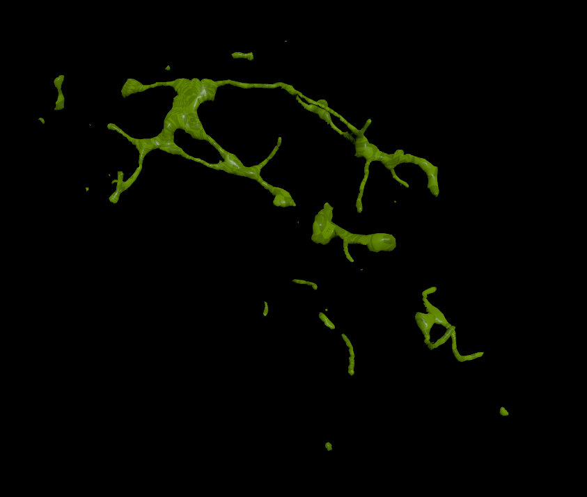 Animated stringy ejection component for the main explosion.
