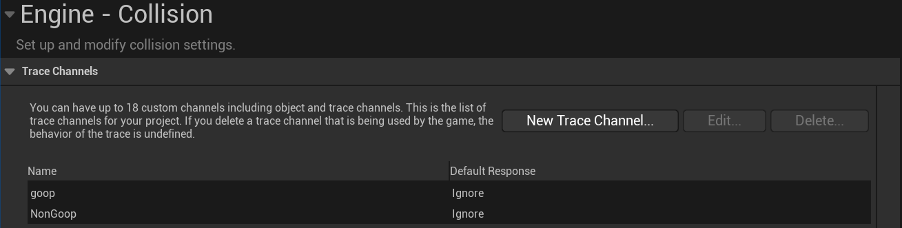 Custom Tracer Channels to help differentiate what assets should receive certain types of traces.