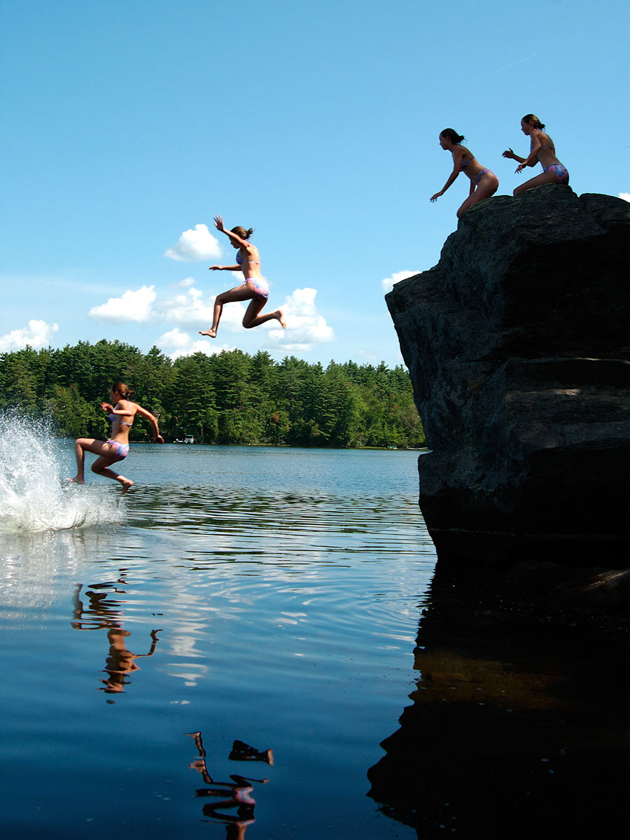 Bellefonda Rock Jump Wayne, Maine 2003