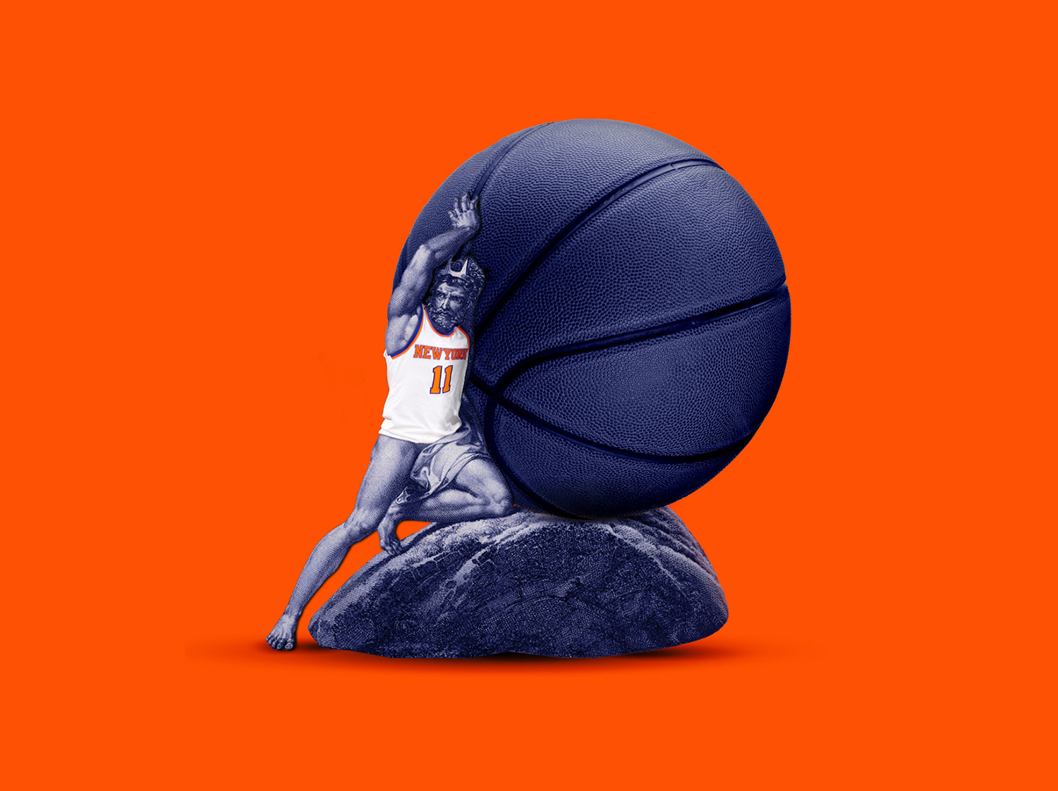Knicks aim to end 53-year title drought against Spurs. Source: News Tribune. editorial and conceptual illustration by David Criado