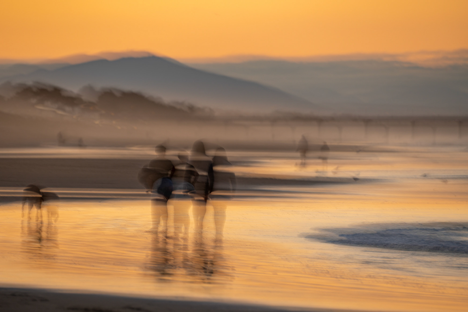 Autumn sunset, South New Brighton Beach