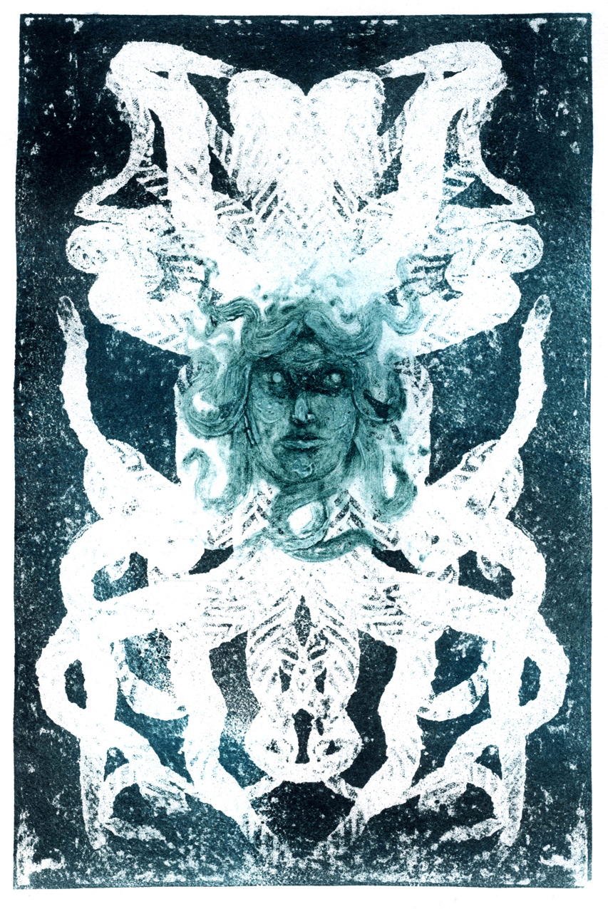 𝘌𝘶𝘳𝘺𝘢𝘭𝘦 (2022), paper lithography & carborundum, 18 x 25cm