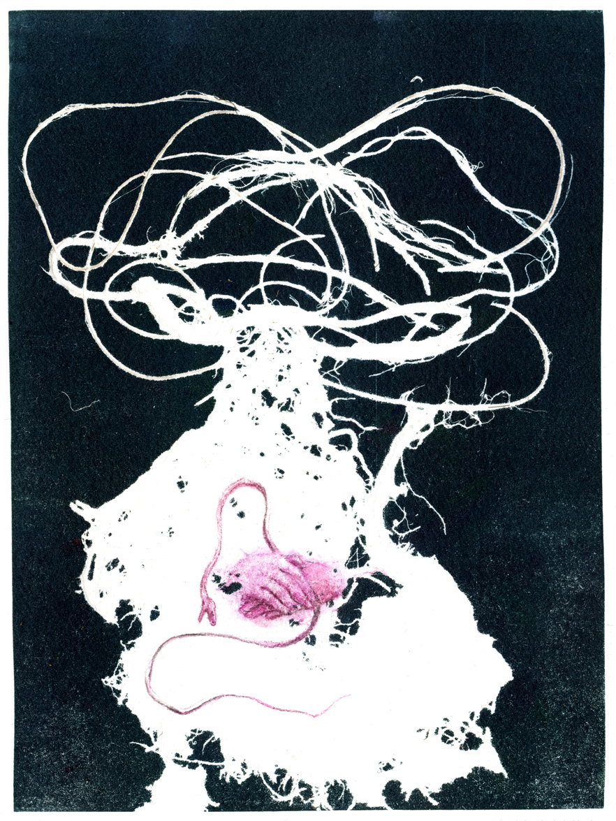 𝘗𝘳𝘦𝘤𝘪𝘰𝘶𝘴 (2024), monotype, 10 x 15cm