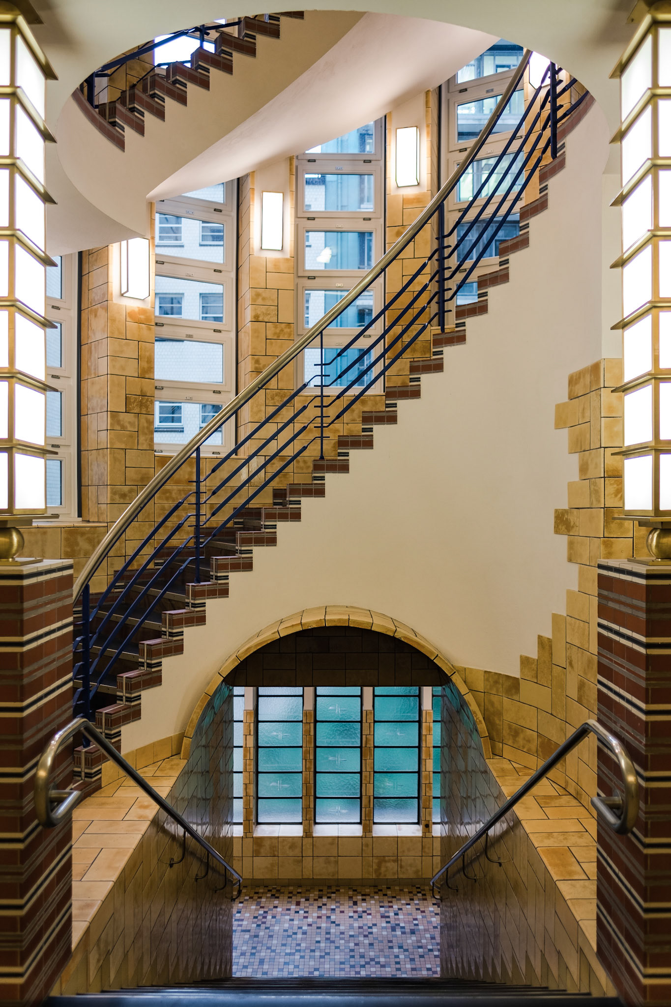 Start of the spiral staircase