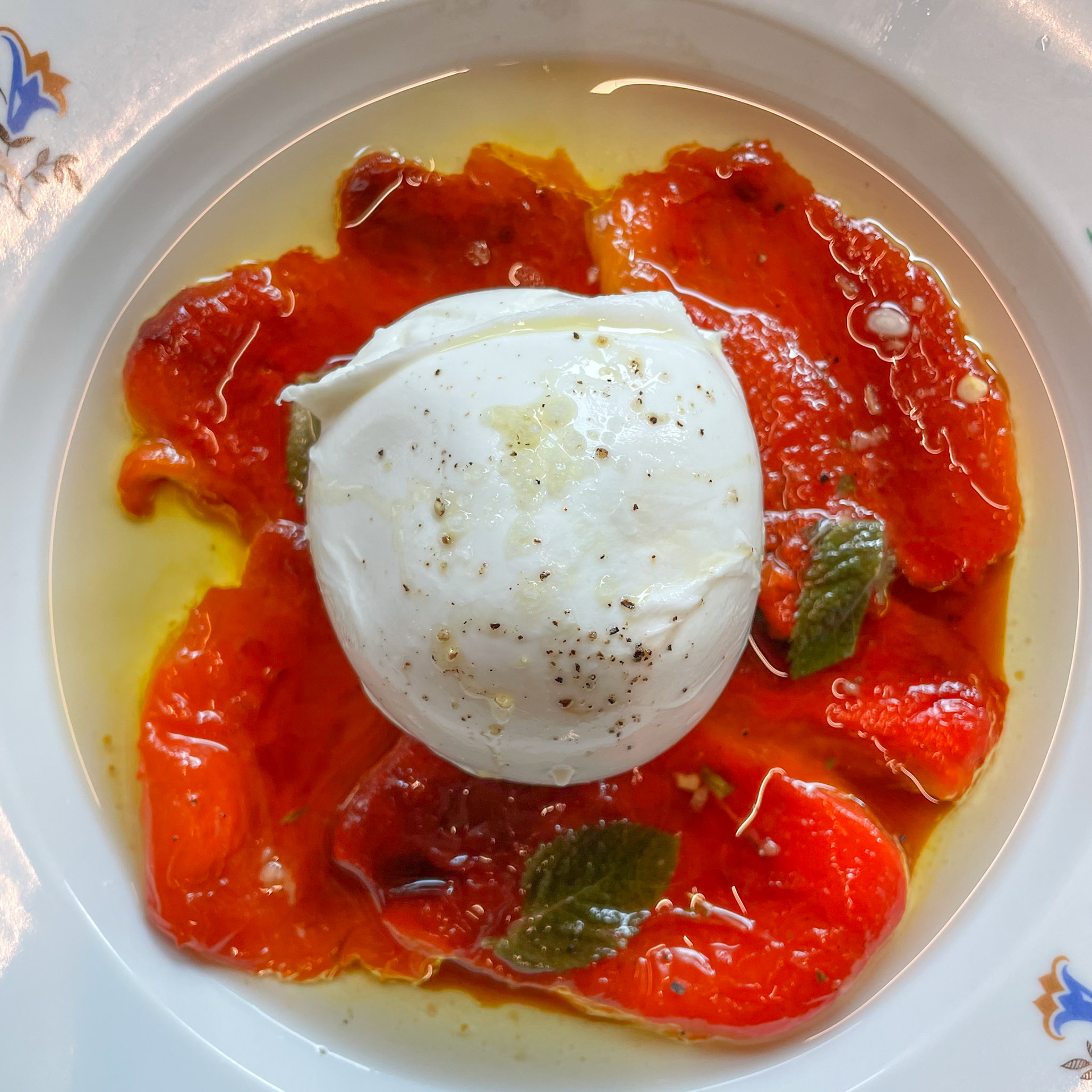 Mozzarella di Bufala Campana and red Peppers "alla Scapece"