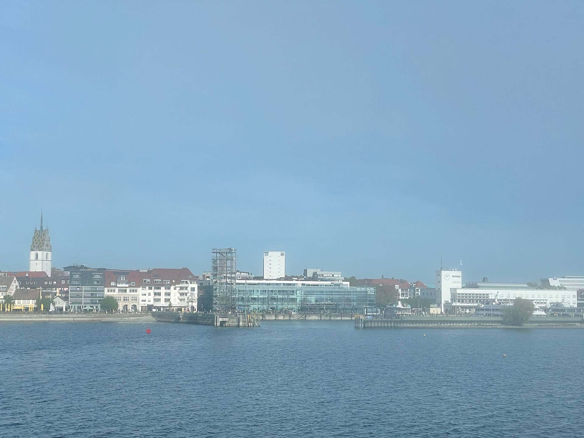 Arriving in Friedrichshafen by ferry
