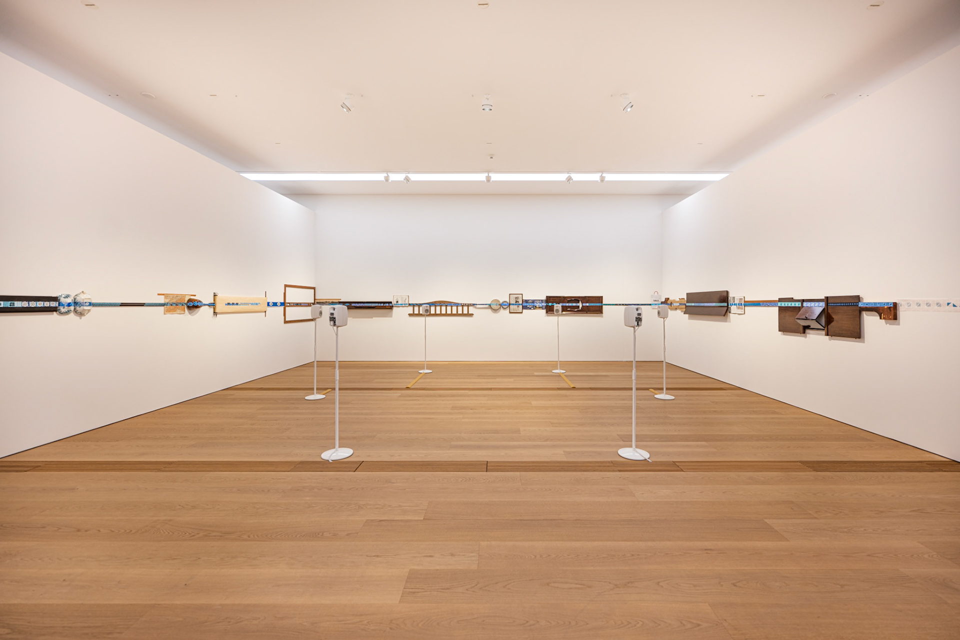 Lubaina Himid, Blue Grid Test, 2020