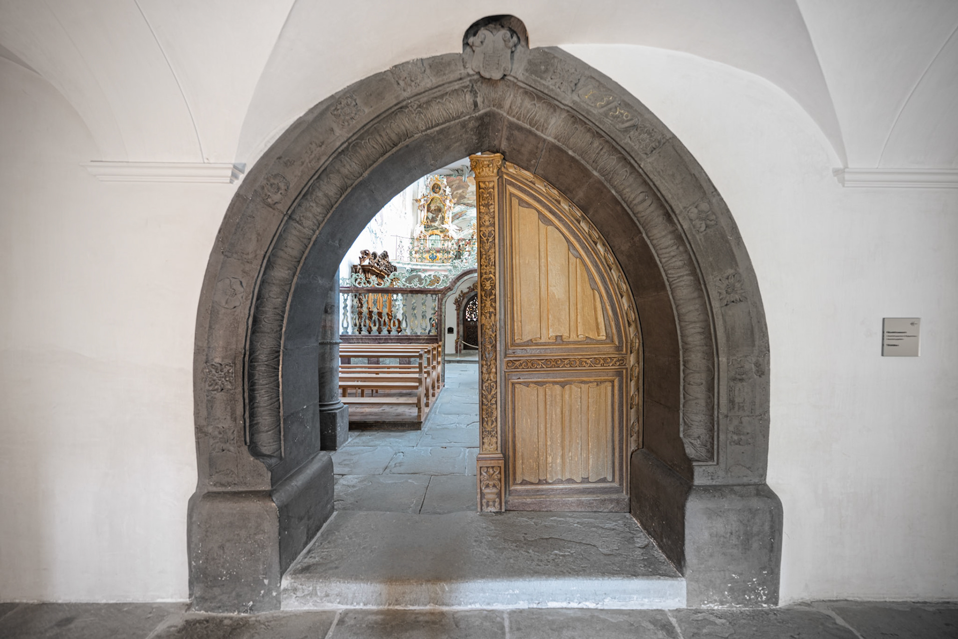 Entrance to the church at   Kartause Ittingen