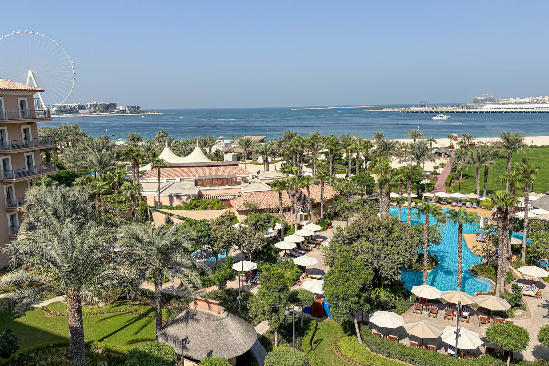 one of the many pools and the sea