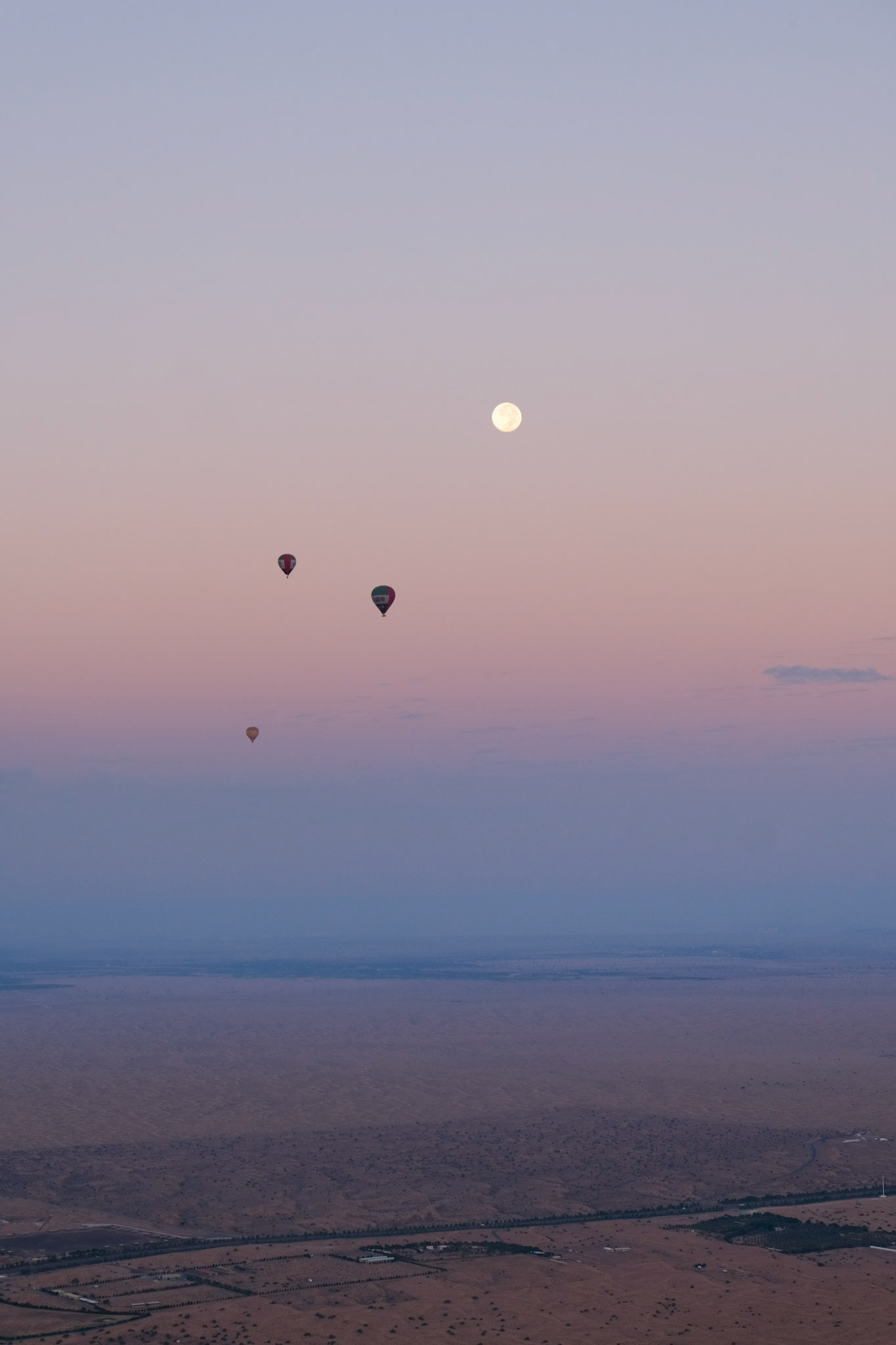 sunrise hot air balloon