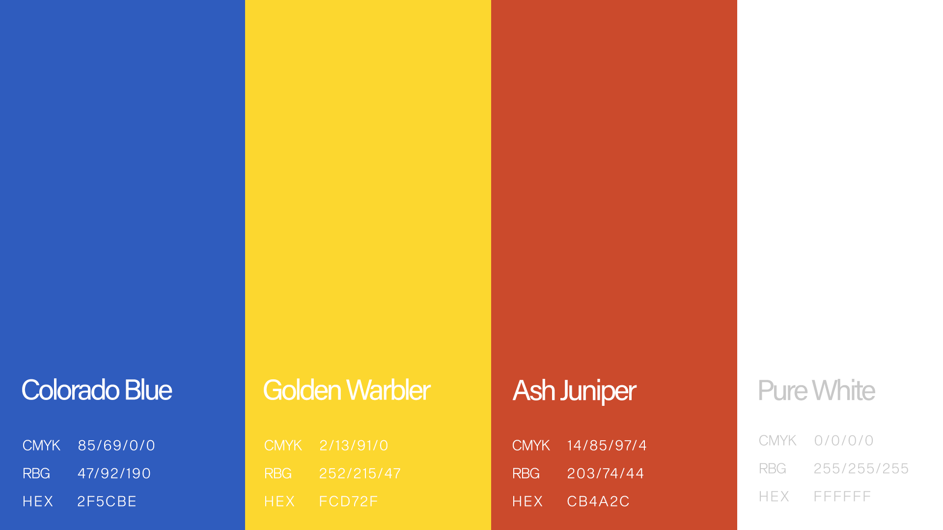 Color palette for City of Austin