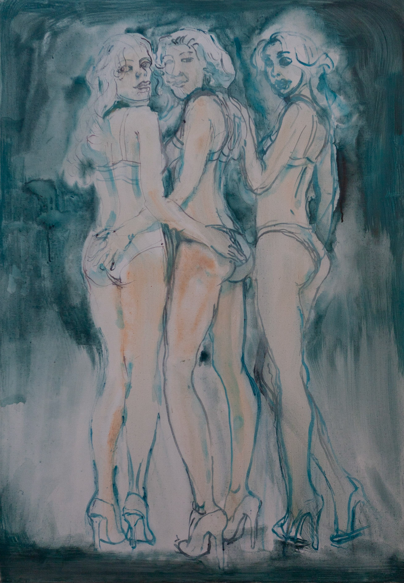 Misswahl, 100 x 70 cm, Acryl auf Leinwand