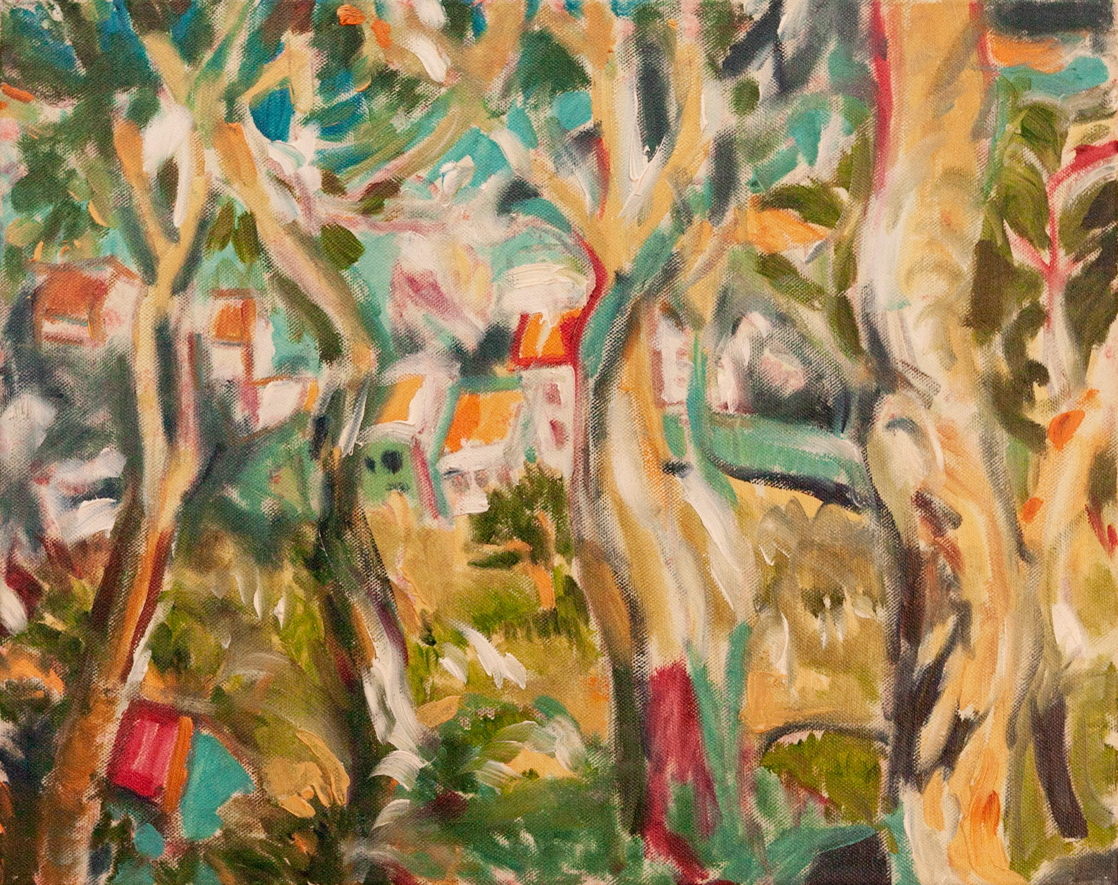 Südliche Landschaft , 40 x 50 cm, Öl auf Leinwand, 2018