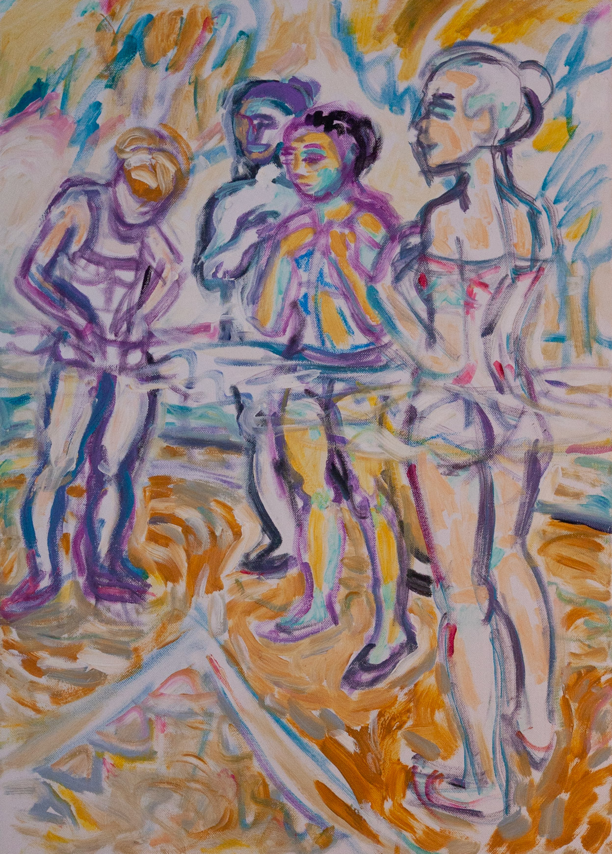 Backstage, 70 x 50 cm, oil on canvas